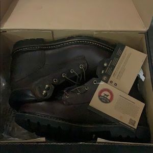 Red wing workboot with aluminum toe